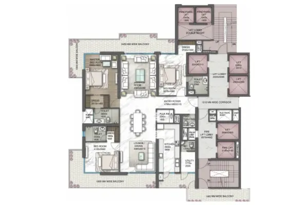 3 BHK Floor Plan