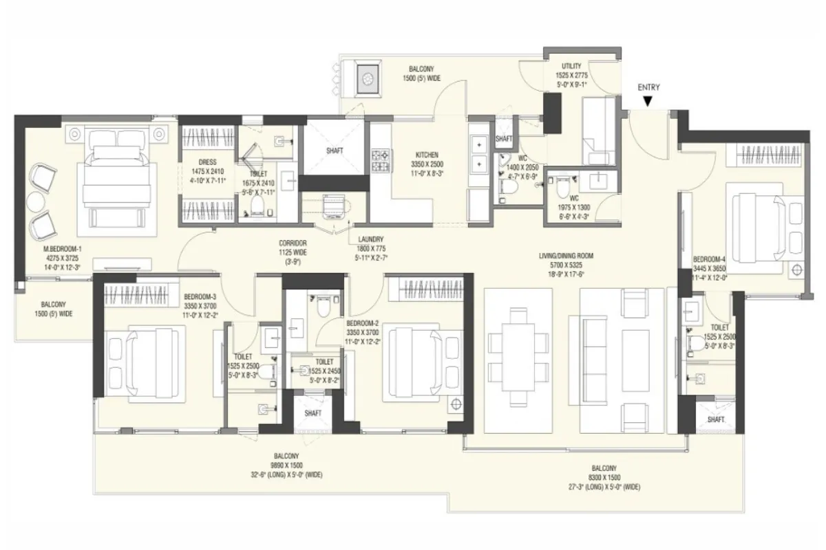 4 BHK Plan
