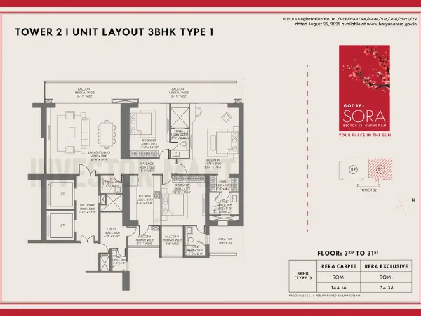 3 BHK Plan