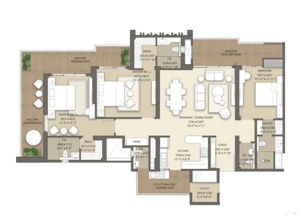 3 BHK Plan