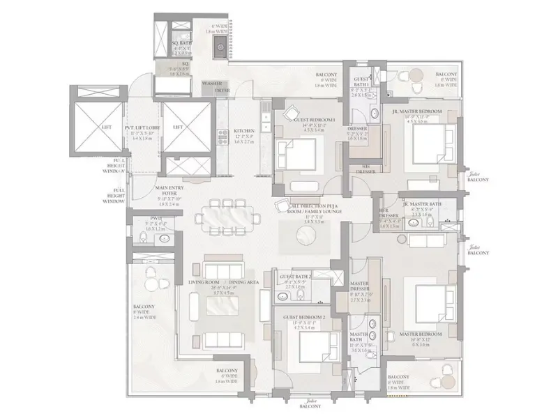 4 BHK Plan