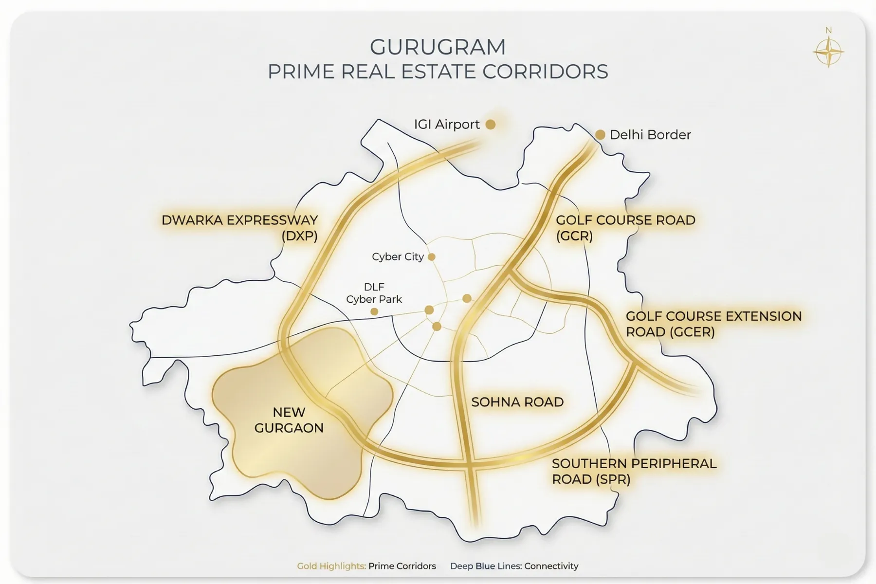 Gurugram Corridor Map Placeholder
