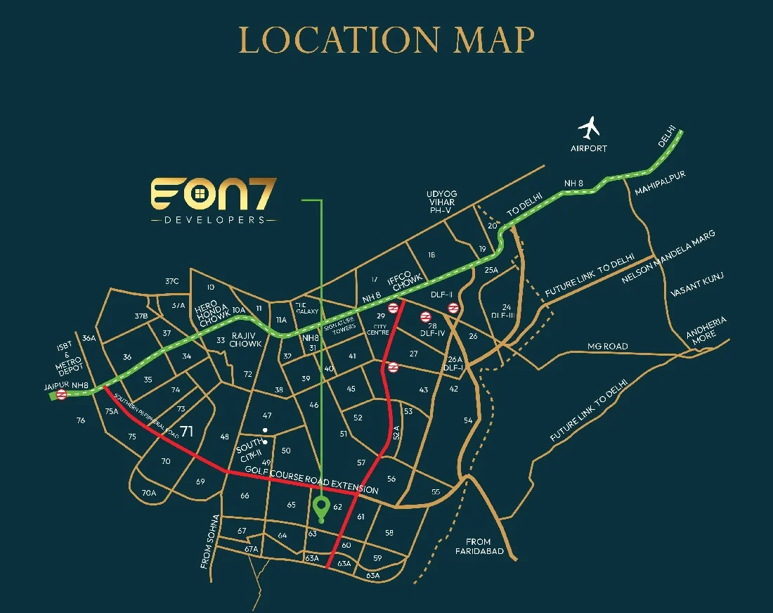Eon7-Floors-Sector-62-Gurgaon-Location-Map